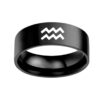 Twelve Constellation Rings Stainless Steel Male And Female Ring Rings - Image 9