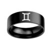 Twelve Constellation Rings Stainless Steel Male And Female Ring Rings - Image 5