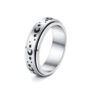 Stainless Steel Rotatable Spinner Ring Moon Stars Relieve Anxiety Rings - Image 3