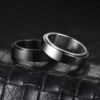 Stainless Steel Rotatable Spinner Ring Moon Stars Relieve Anxiety Rings - Image 2