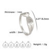 Aerobics Yoga Girls Raising Hands Characters Stainless Steel Rings - Image 2