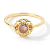 Women's Stainless Steel Rings Vintage Golden Lotus Rings Men's Moon Sun Opal Rings Wedding Couple Rings - Image 6