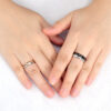 Personalized Titanium Steel Couple Rings - Image 2