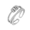 Turnable Anxiety Rings With Bead Relieve Stress Rings For Women Men Jewelry - Image 3
