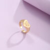 Shaped Rings Vintage Alloy Letter Cutout Heart Rings Set Of Four - Image 2