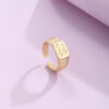 Shaped Rings Vintage Alloy Letter Cutout Heart Rings Set Of Four - Image 5