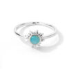 Women's Stainless Steel Rings Vintage Golden Lotus Rings Men's Moon Sun Opal Rings Wedding Couple Rings - Image 7