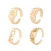 Shaped Rings Vintage Alloy Letter Cutout Heart Rings Set Of Four - Image 4