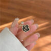 Super Fairy High-end Camellia Ring Jewelry Simple Women - Image 3