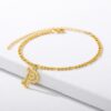 Initial Gold Letter Anklet Alphabet Pendants Jewelry - Image 5