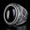 Native Black Stone Ring - Image 6
