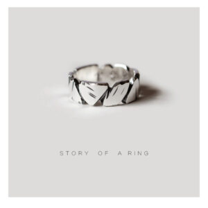 Personality Female Sea Dry Stone Couple Ring