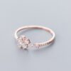 Five-petal Flower Korean Style Silver Ring - Image 5