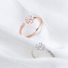 Five-petal Flower Korean Style Silver Ring - Image 2