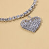 Love Rhinestone Anklet, Exotic All-Match Jewelry, Full Of Diamond Heart-Shaped Anklet - Image 4