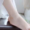 Silver Anklets 925 Fashion Silver Jewelry Hollow Beads Anklet for Women Girls Friend Foot Barefoot Leg Jewelry - Image 5