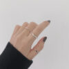 Minimalist Mobius Twisted  Female Silver Ring - Image 5