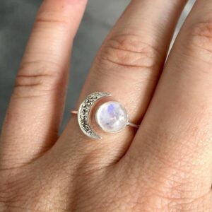 Sun Moon Stone Ring
