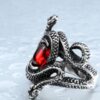 Coiled Snake Stone Ring - Image 3