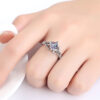 Colorful stone square diamond ring - Image 5