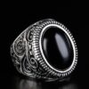 Native Black Stone Ring - Image 3