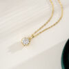 925 Sterling Silver Pendant Moissanite Necklace For Women - Image 2