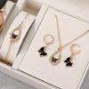 4PCS Set Luxury Women Butterfly Necklace Bracelet Earrings Drop Oil Diamond Jewelry For Girl Gift Jewelry Fashion Jewelry Set - Image 7