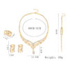 New European And American Exaggerated Jewelry Sets, Women's Bridal Jewelry Four Sets - Image 4