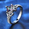 Colorful stone square diamond ring - Image 2