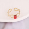 Natural Stone Stainless Steel Ring - Image 7