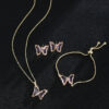 New Butterfly Necklace Jewelry Set - Image 7