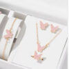 5PCS Fashion Butterfly Pendants Necklace Earrings Ring Bracelet Sets For Women Jewelry Set Bridal Wedding Jewelry Gift - Image 9