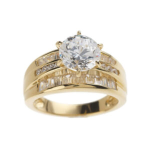 Fashion Women Ring Retro Ring Luxury Exaggerated Zircon Ring Jewelry