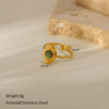 Vintage Natural Stone Ring Fashion - Image 5