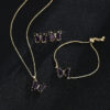 New Butterfly Necklace Jewelry Set - Image 3