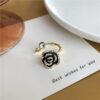Super Fairy High-end Camellia Ring Jewelry Simple Women - Image 2