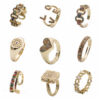 Colorful Zircon Jewelry Micro Setting Gold Adjustable Ring Women - Image 5