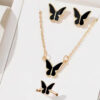 5PCS Fashion Butterfly Pendants Necklace Earrings Ring Bracelet Sets For Women Jewelry Set Bridal Wedding Jewelry Gift - Image 4