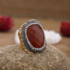 Women Rhinestone Natural Turquoise Ring Jewelry - Image 2