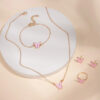 5PCS Fashion Butterfly Pendants Necklace Earrings Ring Bracelet Sets For Women Jewelry Set Bridal Wedding Jewelry Gift - Image 5