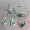 Ethnic Mongolian Silver Jewelry Set Bracelet Four Piece Set - Image 7