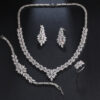 Zircon Bridal Tassel Jewelry Earring Set - Image 6