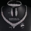 Zircon Bridal Tassel Jewelry Earring Set - Image 3