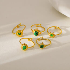 Fashion Natural Stone Turquoise Ring