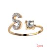 New Design Adjustable 26 Initial Letter Ring Fashion Jewelry For Women Simple Elegant Jewelry - Image 6