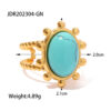 Retro Antique Natural Stone Ring - Image 8