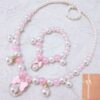 Children's Necklace Jewelry Pearl Bracelet Set - Image 8
