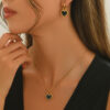 ELEGANT BLACK HEART . JEWELRY Duo - Image 2
