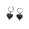 Micro Inlaid Zircon Rhinestone Love Heart Earrings - Image 2