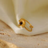 Vintage Natural Stone Ring Fashion - Image 8